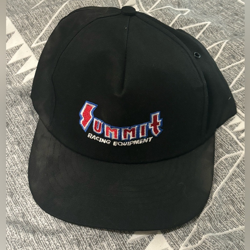 Men’s Vintage Summit Racing Equipment Embroidered Logo Black Snapback Hat